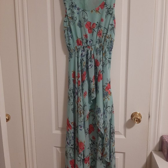 Floral maxi dress Asos Size Small. High Low cut - Picture 1 of 2